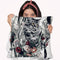 Cat In Flowers Throw Pillow By Riza Peker 