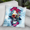 Floral Skull Blue Ii Throw Pillow By Riza Peker 