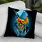 Floral Skull Vivid Iv Throw Pillow By Riza Peker 
