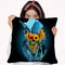 Floral Skull Vivid Iv Throw Pillow By Riza Peker 