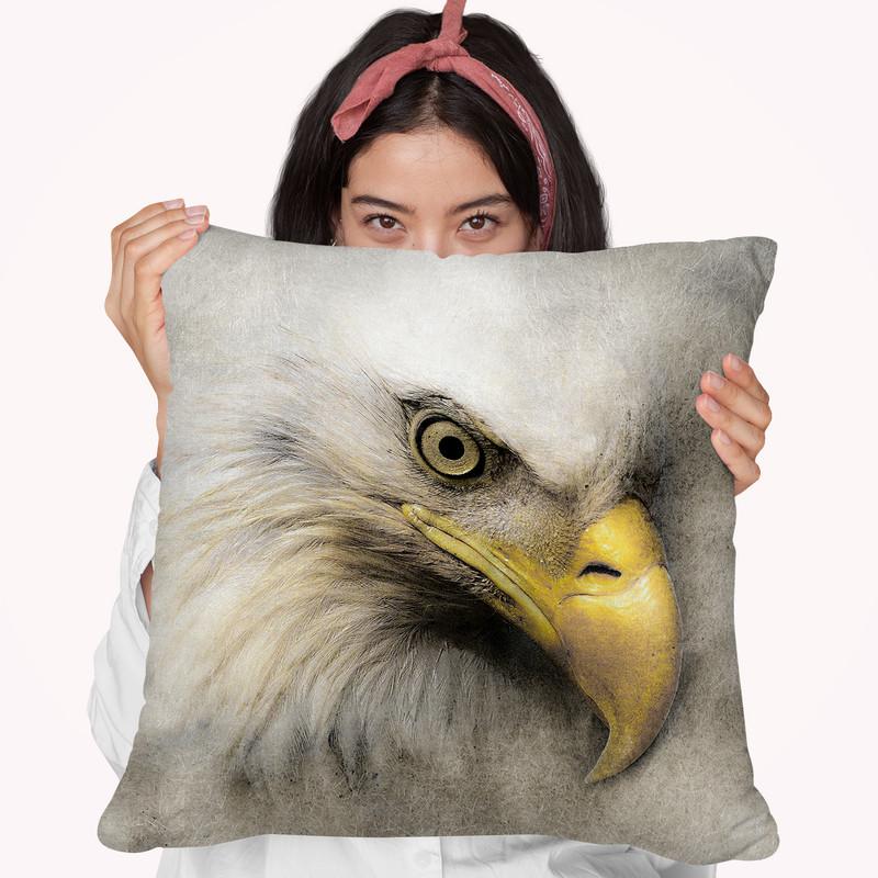 Eagle Throw Pillow By Riza Peker 