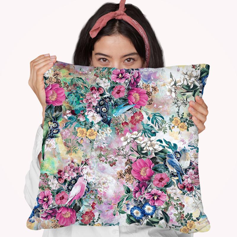 Birds Throw Pillow By Riza Peker 