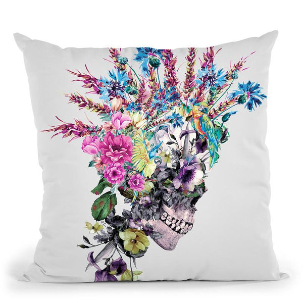 Skull Punk Throw Pillow By Riza Peker 