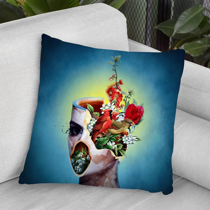 Broken V Throw Pillow By Riza Peker 