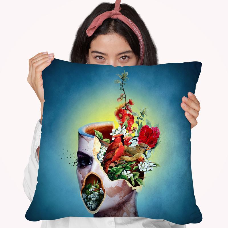 Broken V Throw Pillow By Riza Peker 