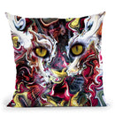 Cat Abstract Throw Pillow By Riza Peker 