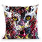 Cat Abstract Throw Pillow By Riza Peker 