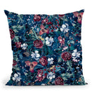 Dark Blue Throw Pillow By Riza Peker 