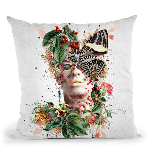 Inside Butterfly Throw Pillow By Riza Peker 