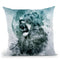 Lion Blue 2 Throw Pillow By Riza Peker 