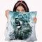 Lion Blue 2 Throw Pillow By Riza Peker 