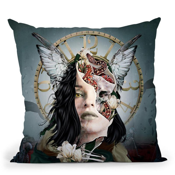 Memento Mori Throw Pillow By Riza Peker 