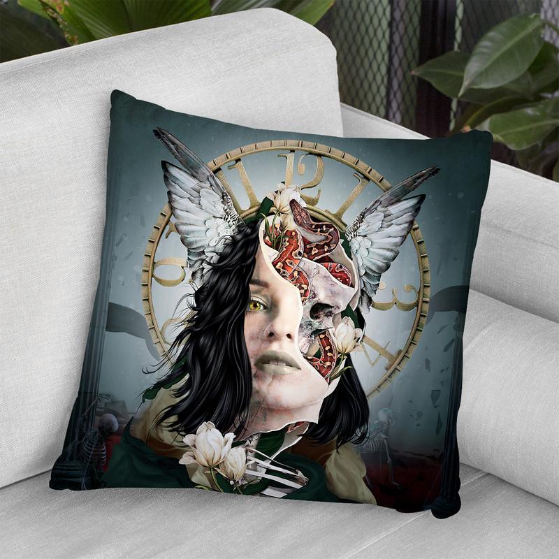 Memento Mori Throw Pillow By Riza Peker 