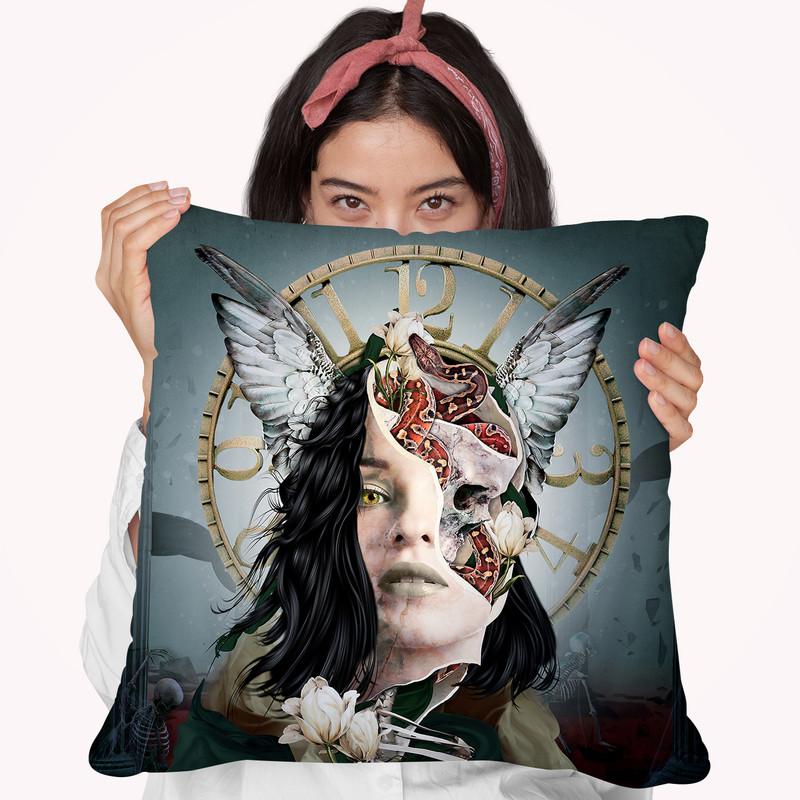 Memento Mori Throw Pillow By Riza Peker 