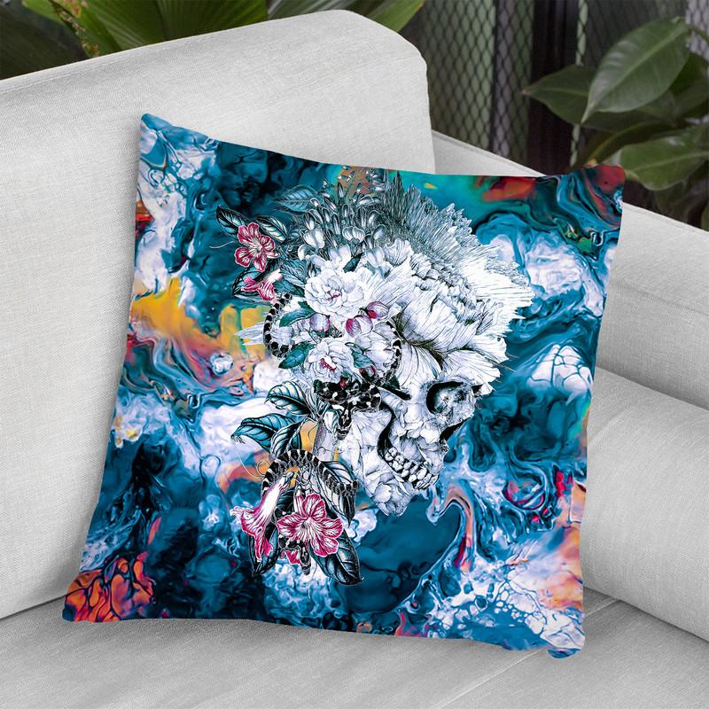 Momento Mori Revv Throw Pillow By Riza Peker 