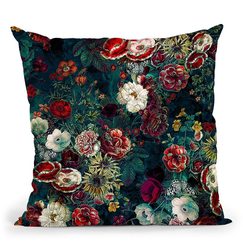 Ng Green Throw Pillow By Riza Peker 