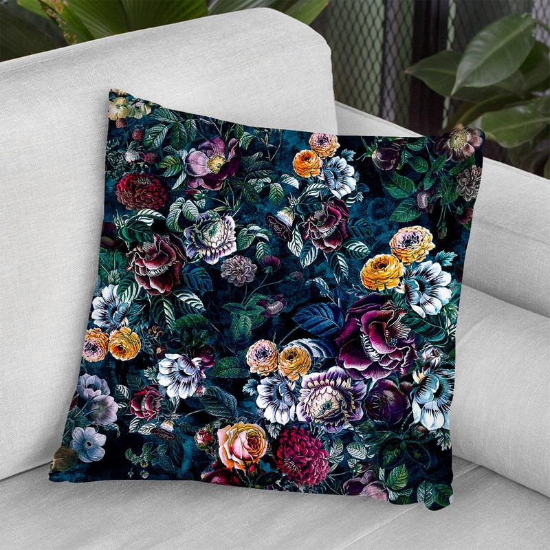 Night Flowers Throw Pillow By Riza Peker 