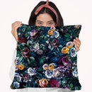 Night Flowers Throw Pillow By Riza Peker 