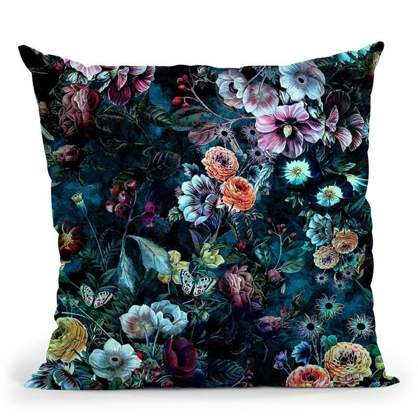 Night Garden Throw Pillow By Riza Peker 