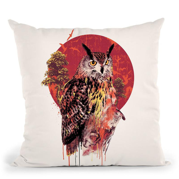 Owl Iv Throw Pillow By Riza Peker 