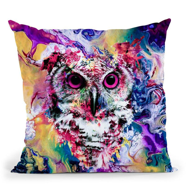 Owl V Throw Pillow By Riza Peker 
