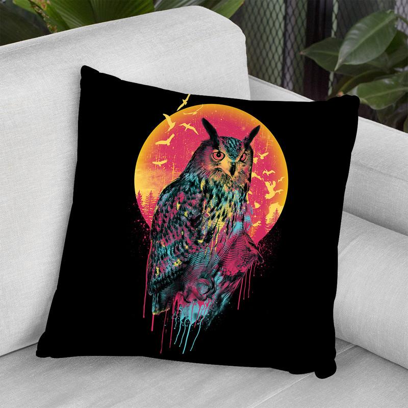 Owl Vi Throw Pillow By Riza Peker 