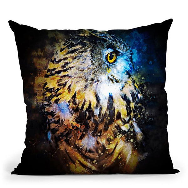Owl Throw Pillow By Riza Peker 