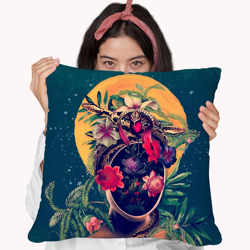 Oxygen Throw Pillow By Riza Peker 