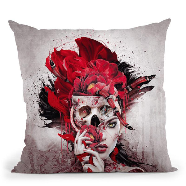 Poisonous Flowers Throw Pillow By Riza Peker 