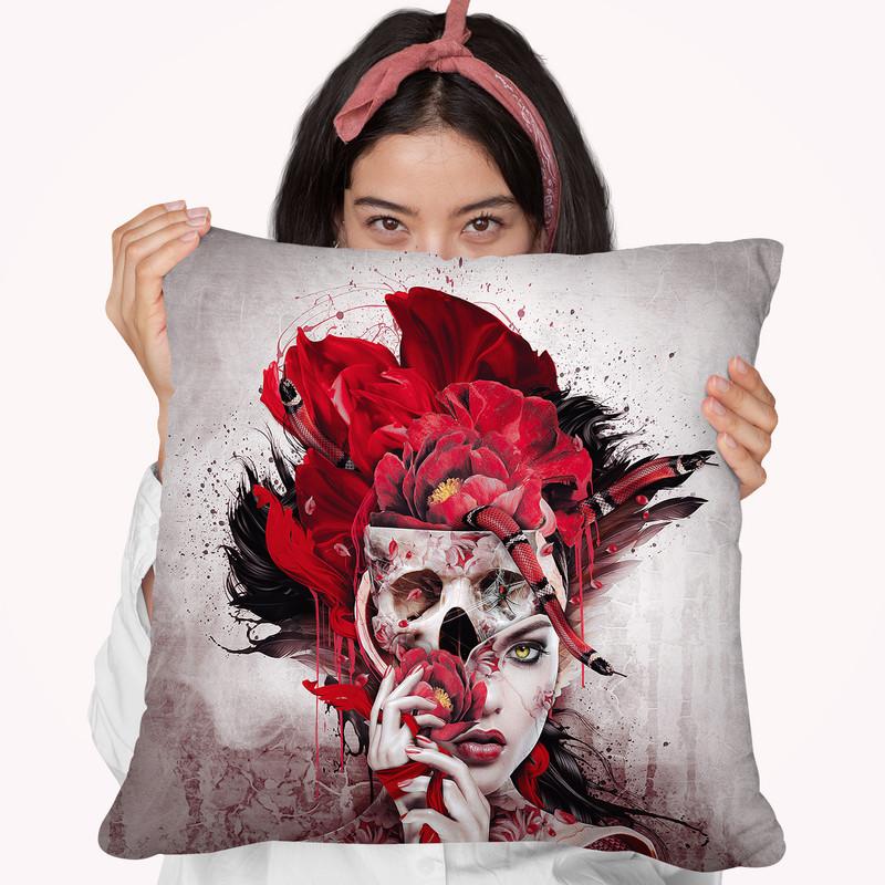 Poisonous Flowers Throw Pillow By Riza Peker 