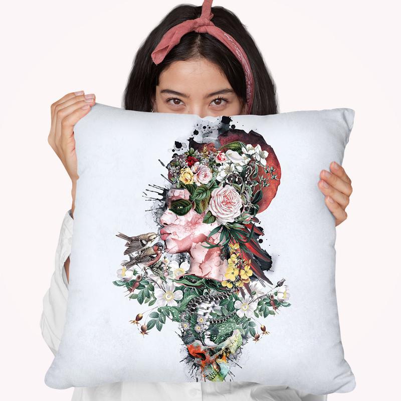 Queen Of Nature Throw Pillow By Riza Peker 