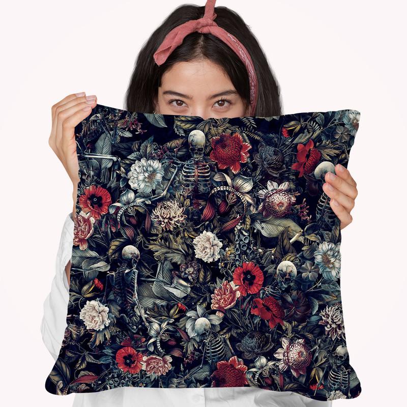 Skeleton Zone Throw Pillow By Riza Peker 