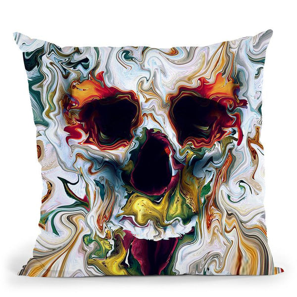 Skull Abstract Throw Pillow By Riza Peker 