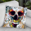 Skull Abstract Throw Pillow By Riza Peker 