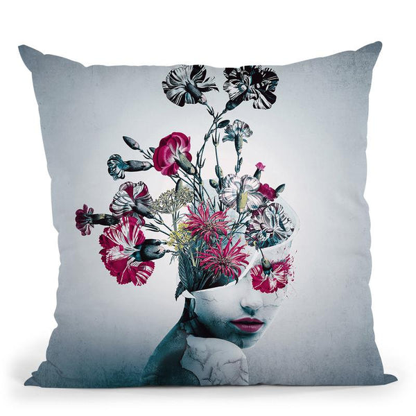 Spirit Of Flowers Throw Pillow By Riza Peker 