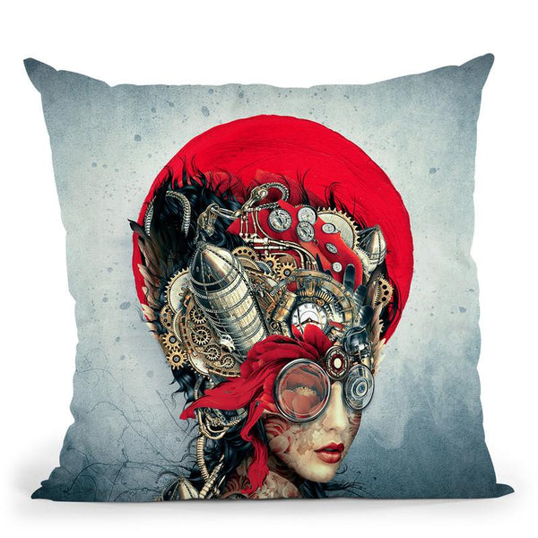 Steampunk Throw Pillow By Riza Peker 