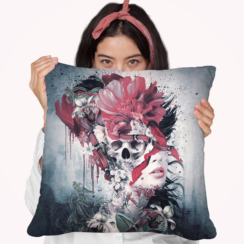 Surreal Woman Throw Pillow By Riza Peker 
