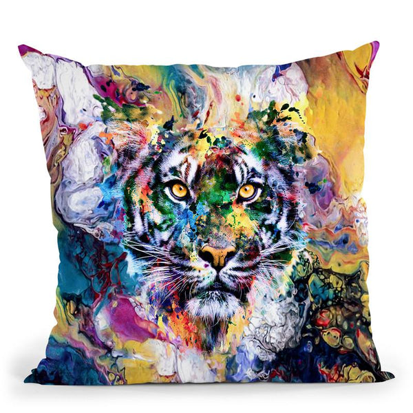 Tiger Iii Throw Pillow By Riza Peker 