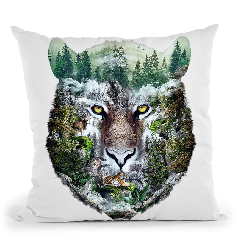 Tigerpsd Throw Pillow By Riza Peker 