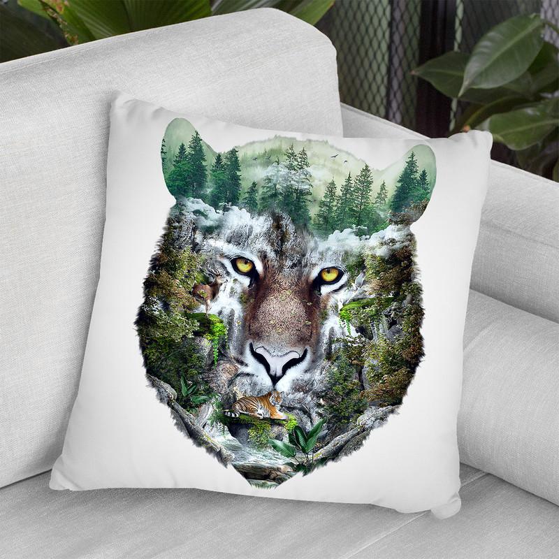 Tigerpsd Throw Pillow By Riza Peker 