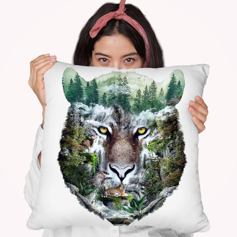Tigerpsd Throw Pillow By Riza Peker 