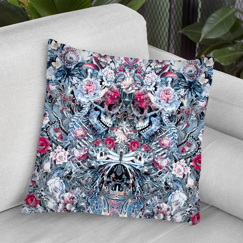 Twin Skulls Throw Pillow By Riza Peker 