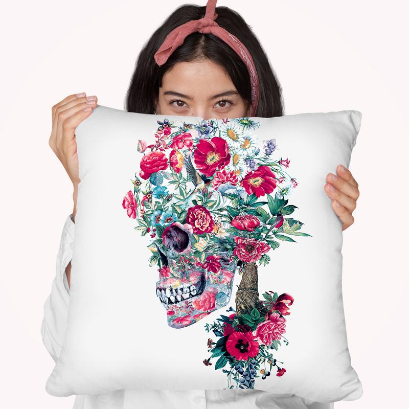 Skull Xiii Throw Pillow By Riza Peker 