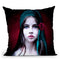 Woman With Rose Throw Pillow By Riza Peker 