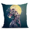 Yellow Moon Throw Pillow By Riza Peker 