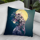Yellow Moon Throw Pillow By Riza Peker 