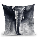 Elephant Black And White Throw Pillow By Riza Peker 