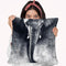 Elephant Black And White Throw Pillow By Riza Peker 