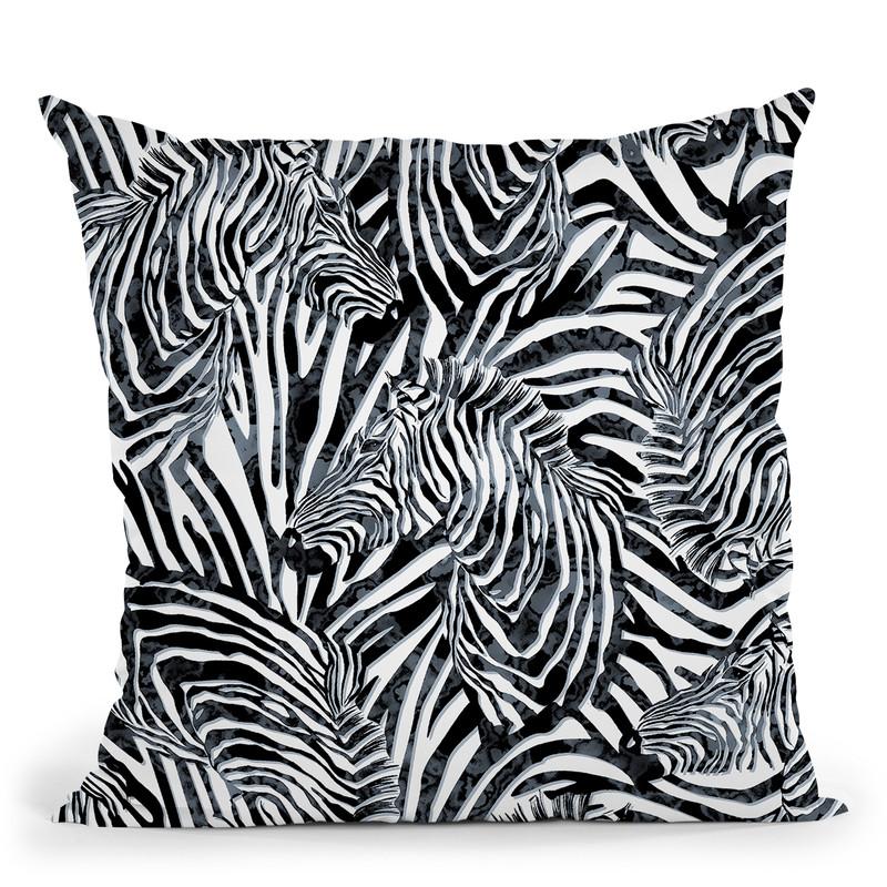 Zebra Ii Throw Pillow By Riza Peker 