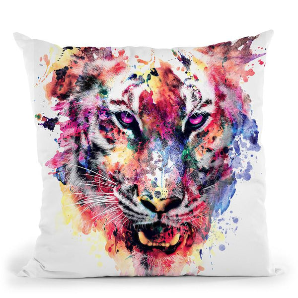 Eye Of The Tiger Throw Pillow By Riza Peker 